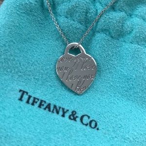 Tiffany & Co. Notes I Love You Heart Necklace